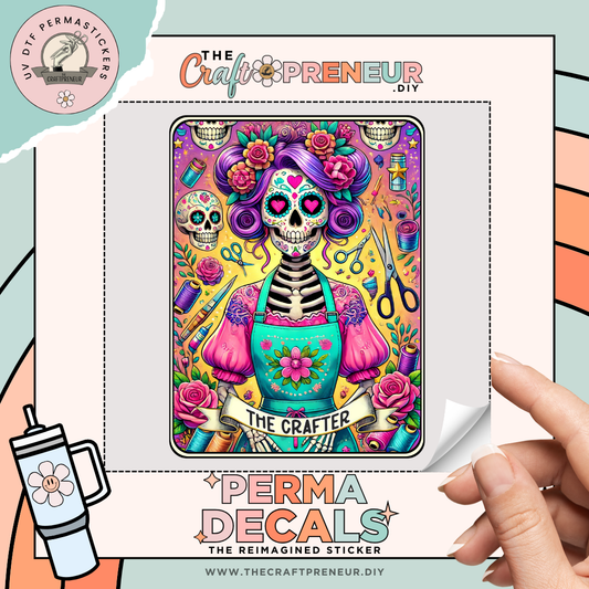 The Crafter Tarot Card UV DTF Sticker