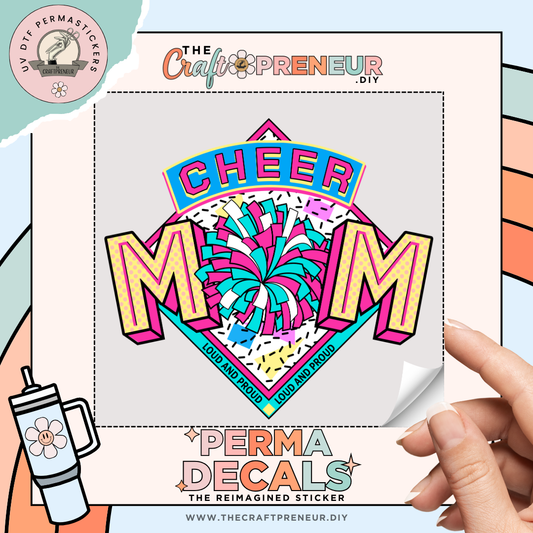 Cheer Mom UV DTF Sticker