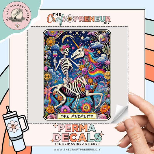 The Audacity Tarot Card UV DTF Sticker