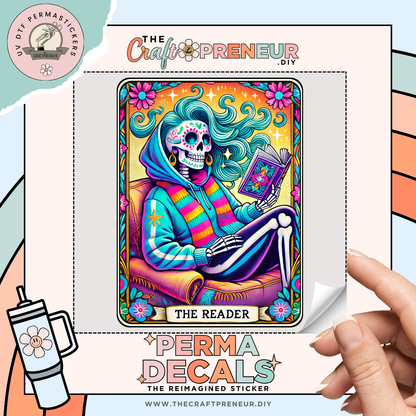 The Reader Tarot Card UV DTF Sticker