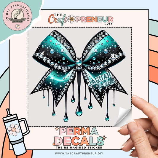 Tiger Pride Bow UV DTF Sticker