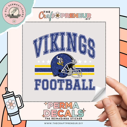 Vikings Football UV DTF Sticker
