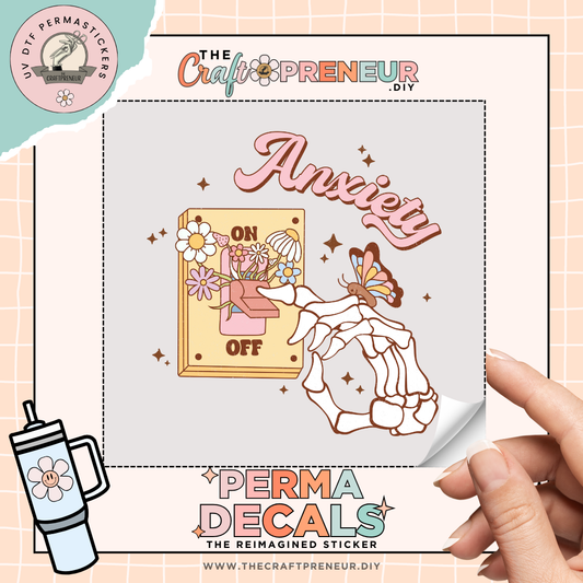 Anxiety Off UV DTF Sticker