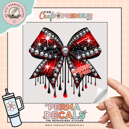 Warrior Pride Bow UV DTF Sticker
