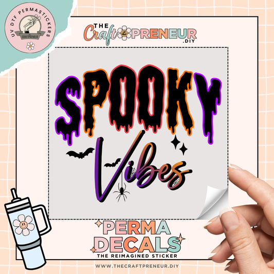 Spooky Vibes UV DTF Sticker