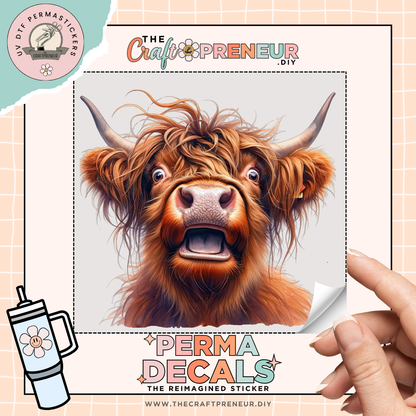 Funny Cow UV DTF Sticker