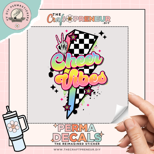 Cheer Vibes UV DTF Sticker