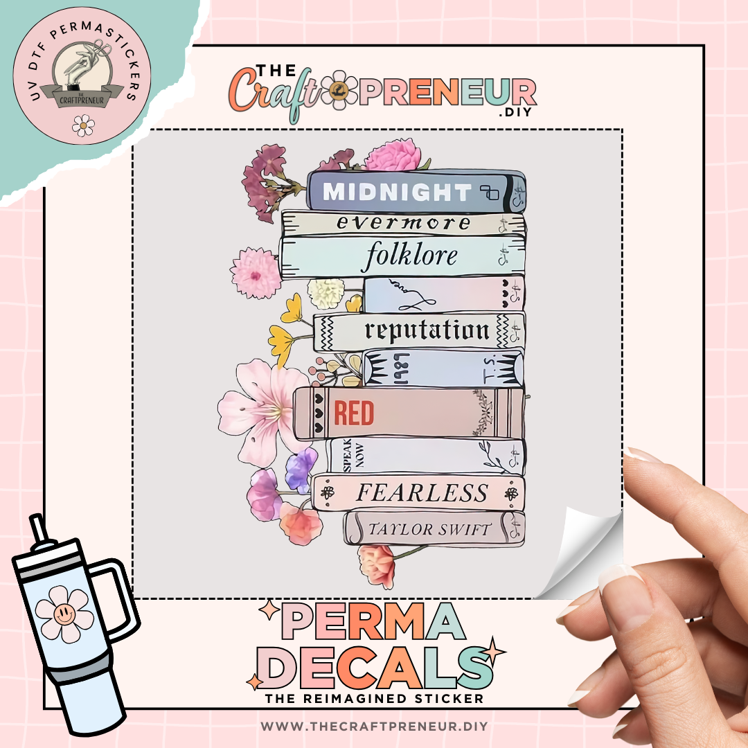 Taylor Swift Eras Books UV DTF Sticker
