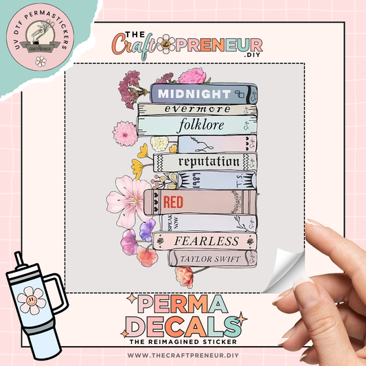Taylor Swift Eras Books UV DTF Sticker