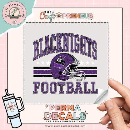 Blacknights Football UV DTF Sticker