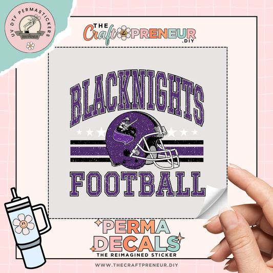 Blacknights Football UV DTF Sticker