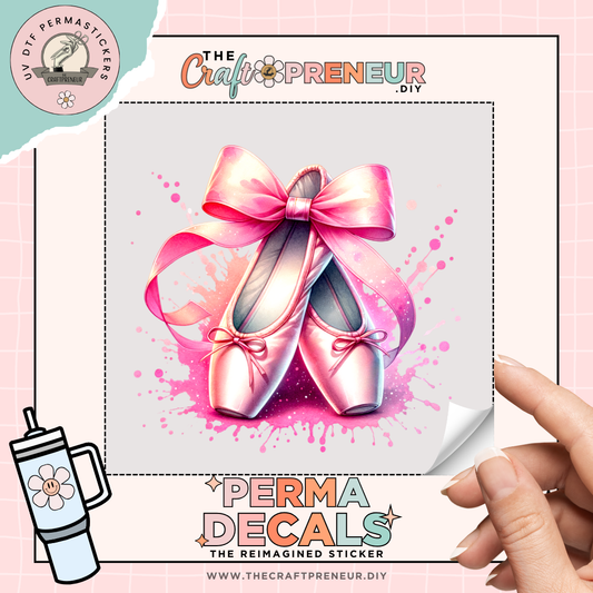 Ballet Shoes UV DTF Sticker
