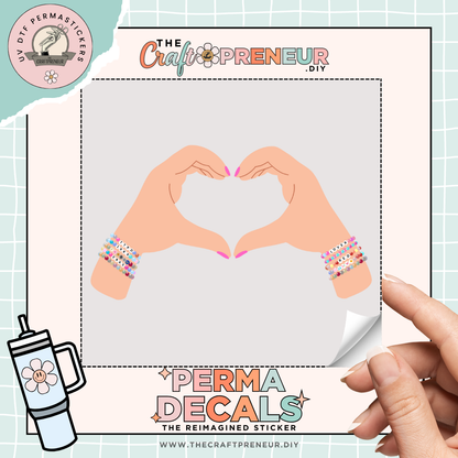 Heart Hands UV DTF Sticker