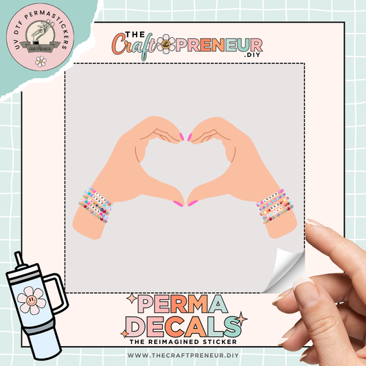 Heart Hands UV DTF Sticker