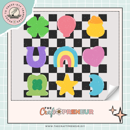 Lucky Marshmallow Checkerboard Transfer