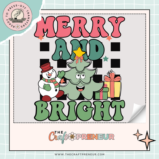 Merry and Bright Checker Transfer