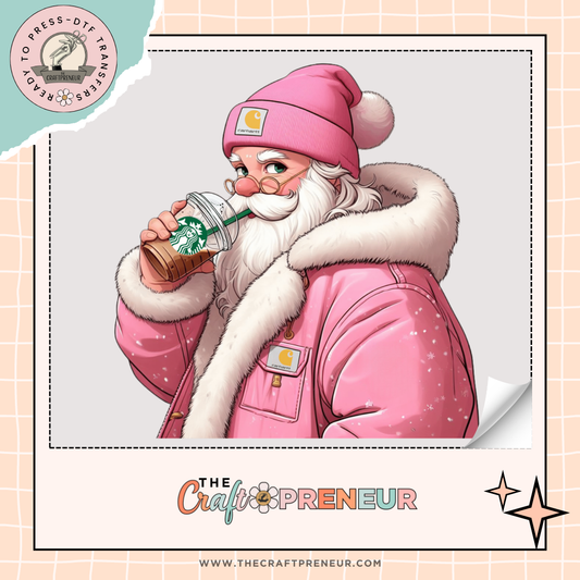 Pink Carharrt Santa Transfer