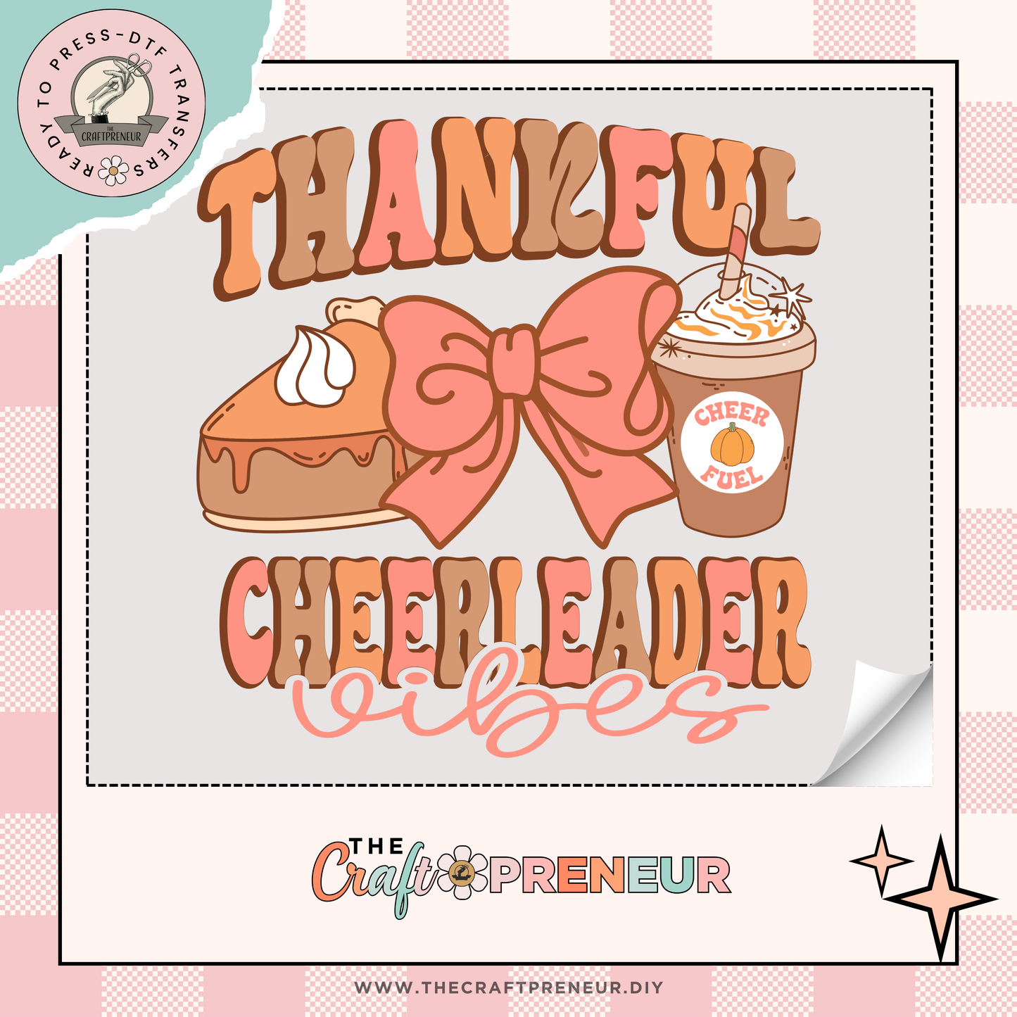 Thankful Cheerleader Vibes Transfer