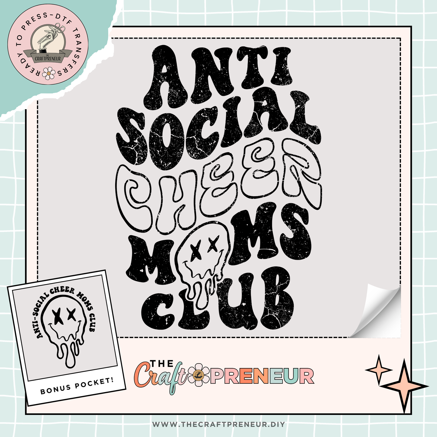 Anti Social Cheer Moms Club Transfer