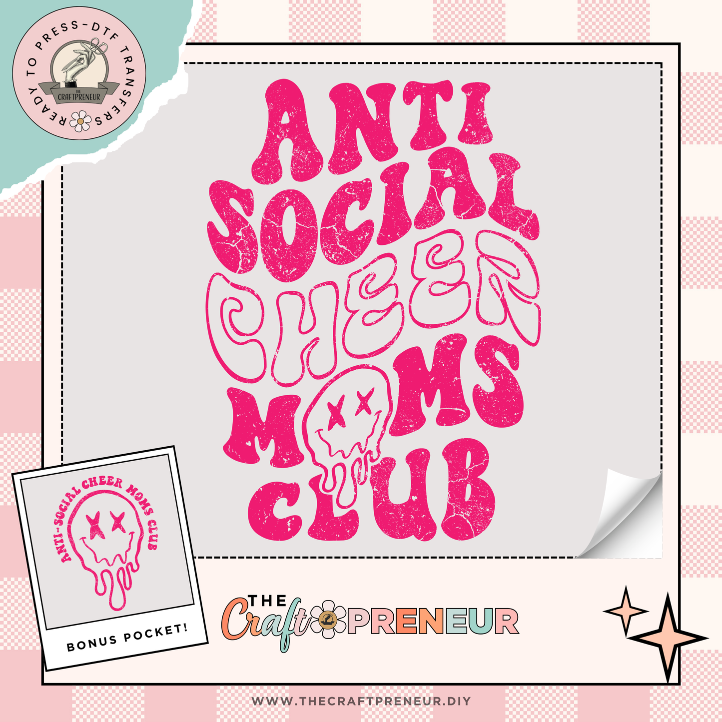 Anti Social Cheer Moms Club Transfer