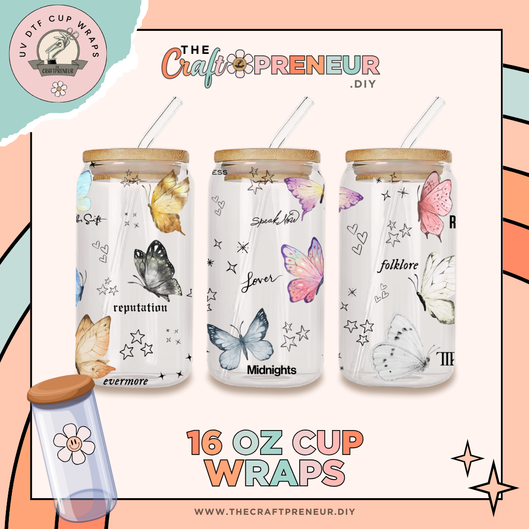 Tay Swifts UV DTF Cup Wrap