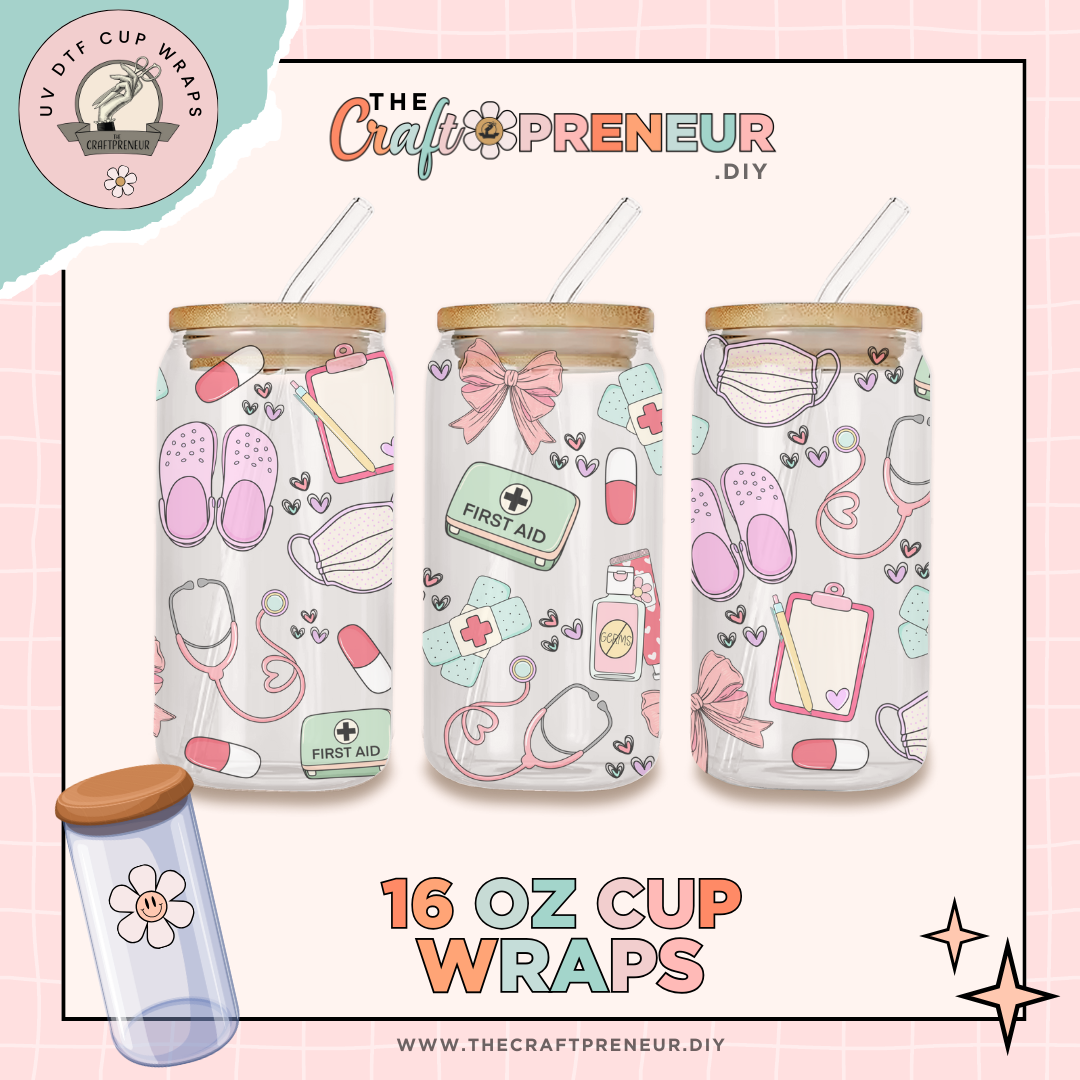 Nursing Essentials UV DTF Cup Wrap