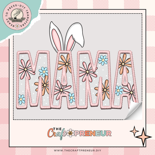 Mama Easter Floral Transfer