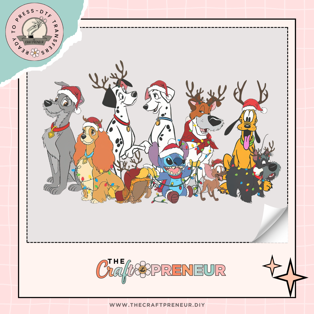 Disney Christmas Dogs Transfer