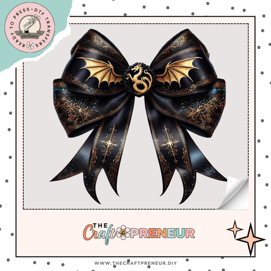 Fourth Wing Coquette Bow Transfer