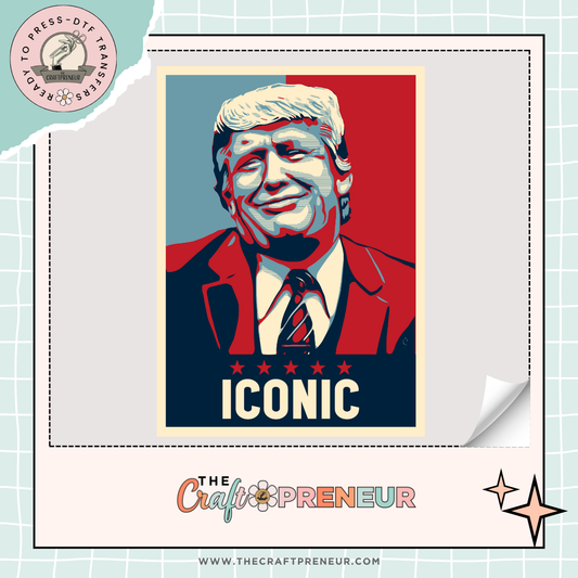 Iconic Trump Pop Art Transfer