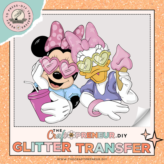 Minnie Daisy BFFL GLITTER Transfer