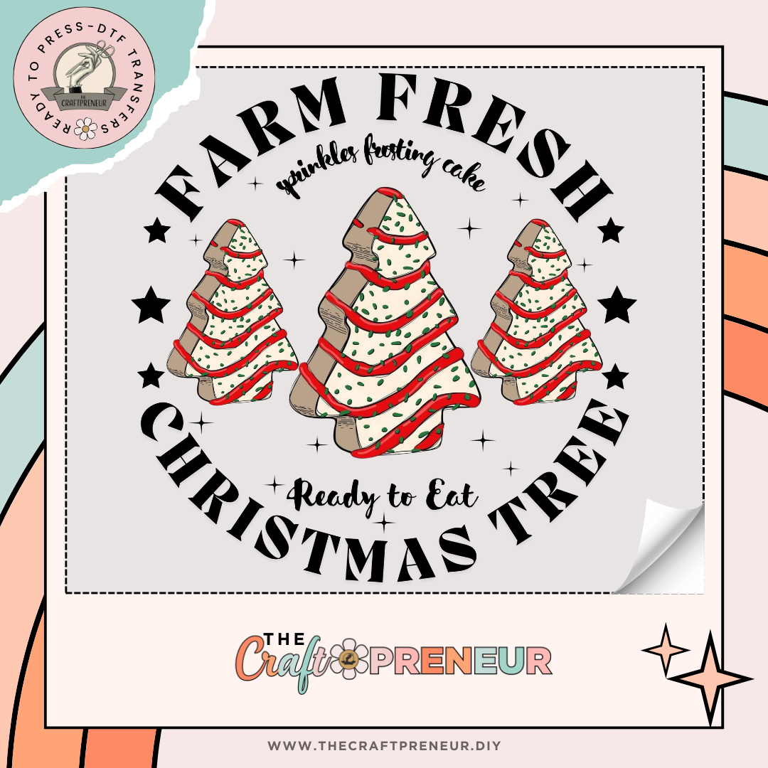 Farm Fresh Christmas Tree Cakes Transfer