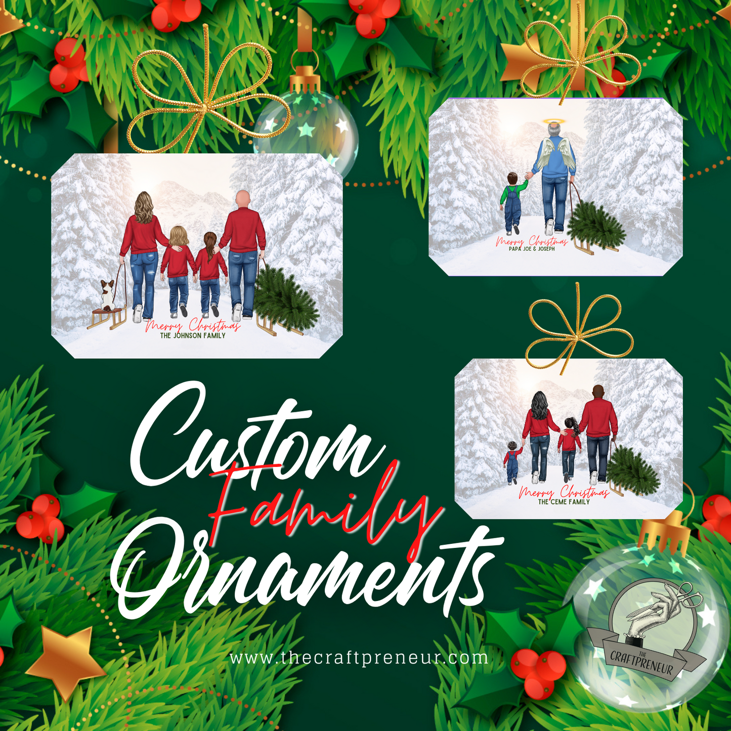 Custom Family Tree Ornaments