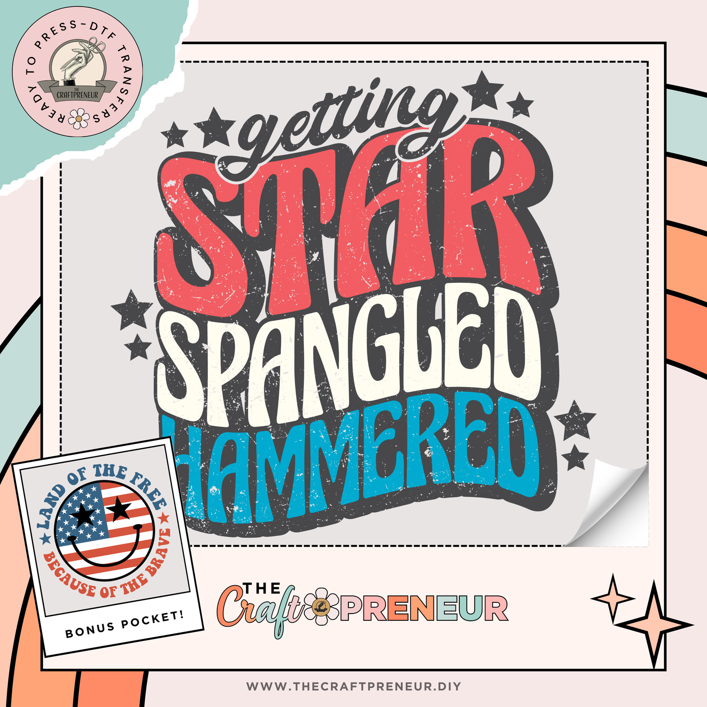 Getting Star Spangled Hammered Transfer