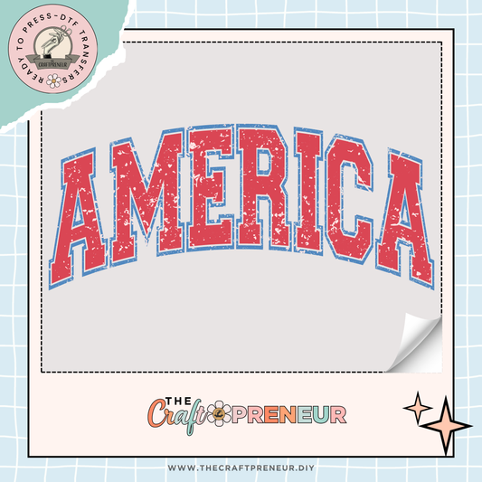 America (College Sweatshirt) Transfer