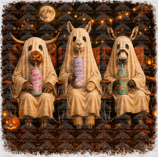Halloween_Drinks_Energy Drinks_Ghosts_Costume_Animals_Highland Cow_Llama_Donkey_Ghost_July 2026