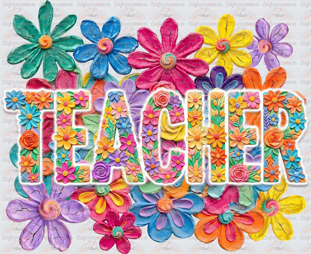 002_School_Teacher_Jobs_Faux Paint_Flower Set_Teacher