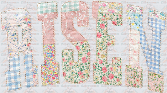 002_Faith_Patchwork_Varsity_Cottage Core_Gingham_Girly_Matching Set_Microflorals_Risen_Easter