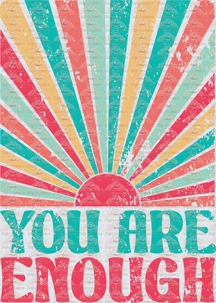 001_Mental Health_You are Enough_Sunset_Back_Distressed