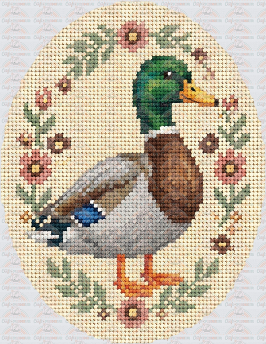 002_Vintage_Needlepoint_Cross Stitch_Vintage_Nostalgia_Mallard_Duck