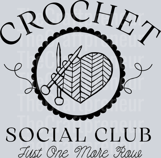Crochet Social Club DTF Transfer (Black)