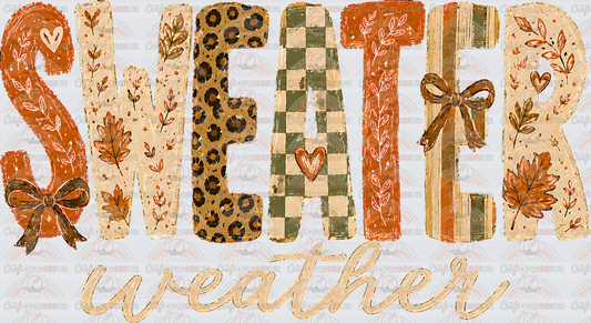 Fall_Sweater Weather_Typography_Distressed_Tall Letter_Vintag Look