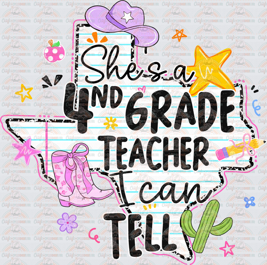 002_School_Jobs_Teacher_Country Music_Ella Langley_Grades_B2S_Shes a Teacher I Can Tell_4_Fourth Grade