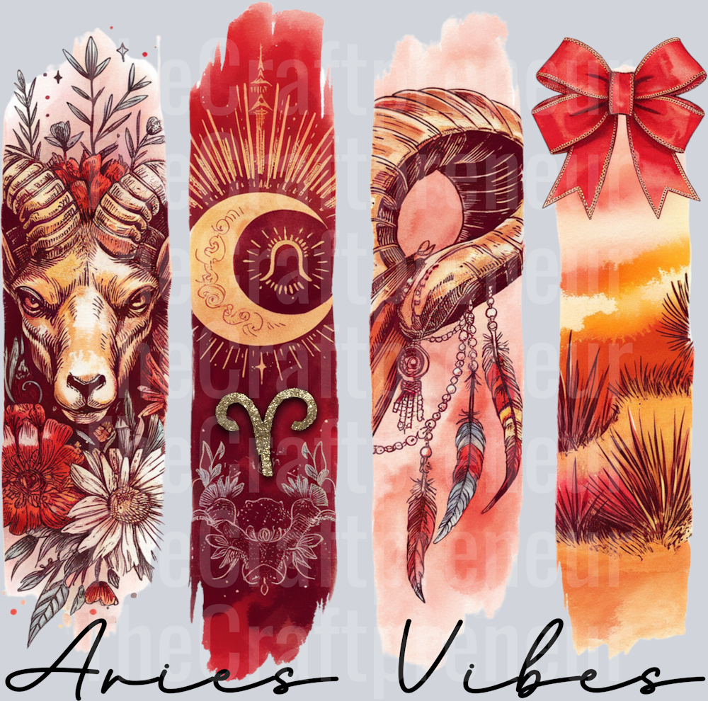 Aries Boho Zodiac DTF Transfer