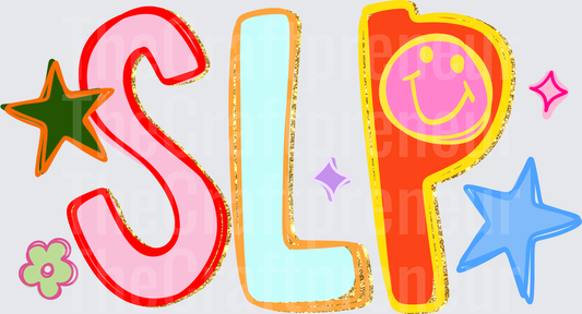 Jobs_School_SLP_Speech Language Pathologist_Preppy_Typography_Faux Glitter