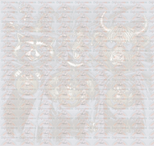 Halloween_Raccoon_Goose_Highloand Cow_Trick or Treat_City_Candy_Halftone_Bright