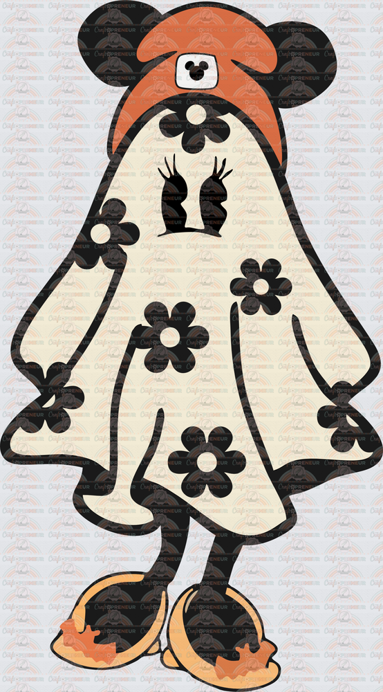 002_Halloween_Disney_Mickey and Friends_Cute Ghost_Beanie_Retro_Minnie Mouse