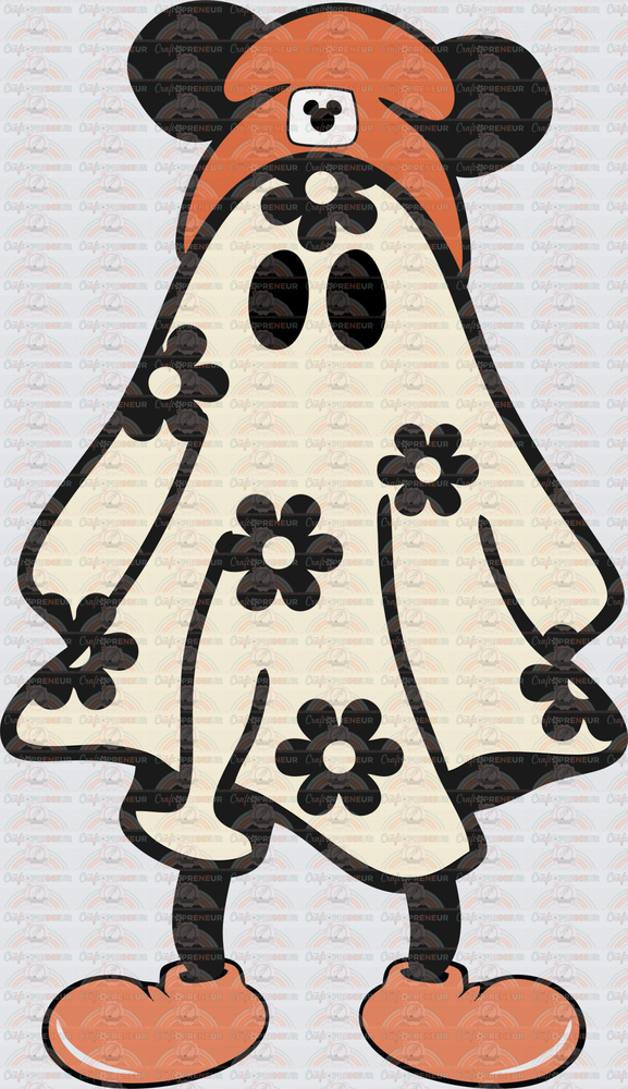 002_Halloween_Disney_Mickey and Friends_Cute Ghost_Beanie_Retro_Mickey Mouse
