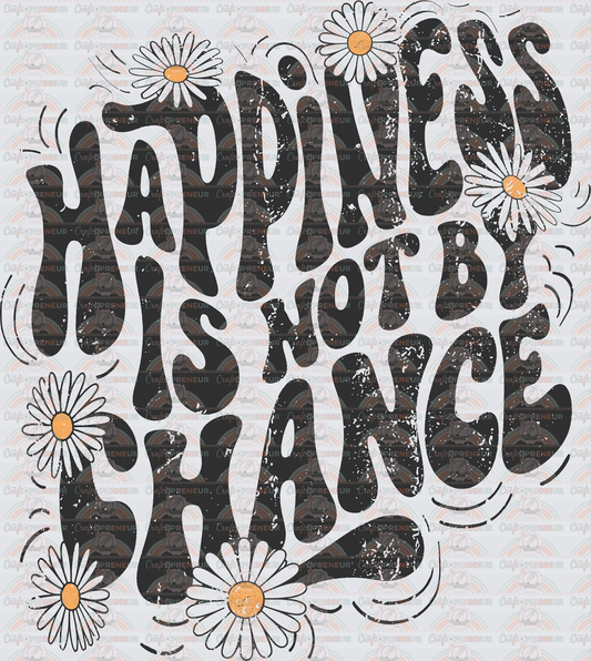 002_Inspirational_Sleeve Set_But By Choice_Groovy_Daisy_White_Black_Front_Happiness is Not By Chance But By Choice