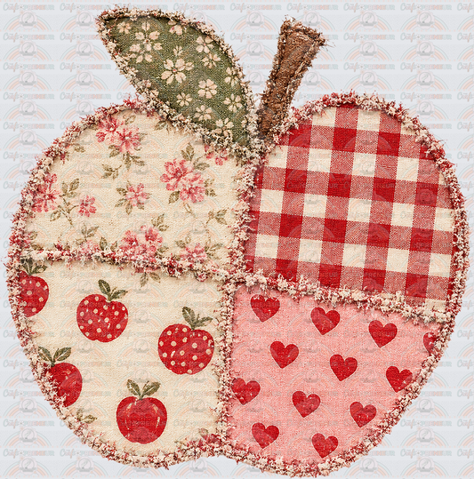 Seasons_Fall_Apple_Apple Picking_Patchwork_Food_Faux Embroidery_Vintage Look